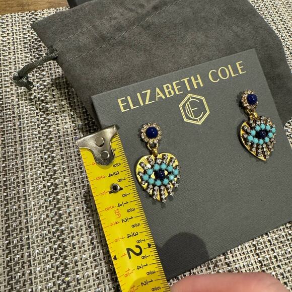 Elizabeth Cole - Marigold Earrings - Blue and Gold - NWT - Picture 8 of 8